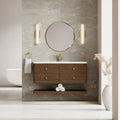 Allamari 48" Single Vanity, Sable w/ Single Hole 3 CM White Zeus Silestone Top