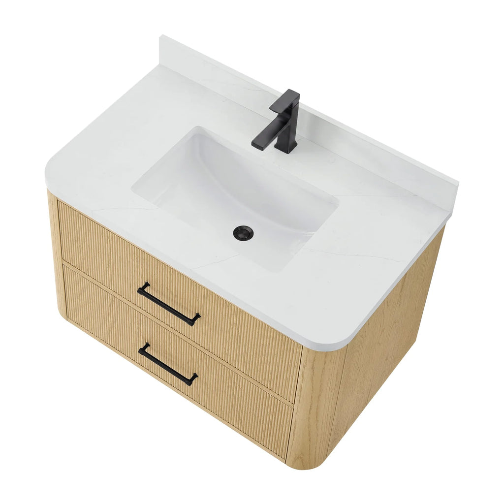Francesca WM Wall Mounted Bathroom Vanity with Single hole Faucet
