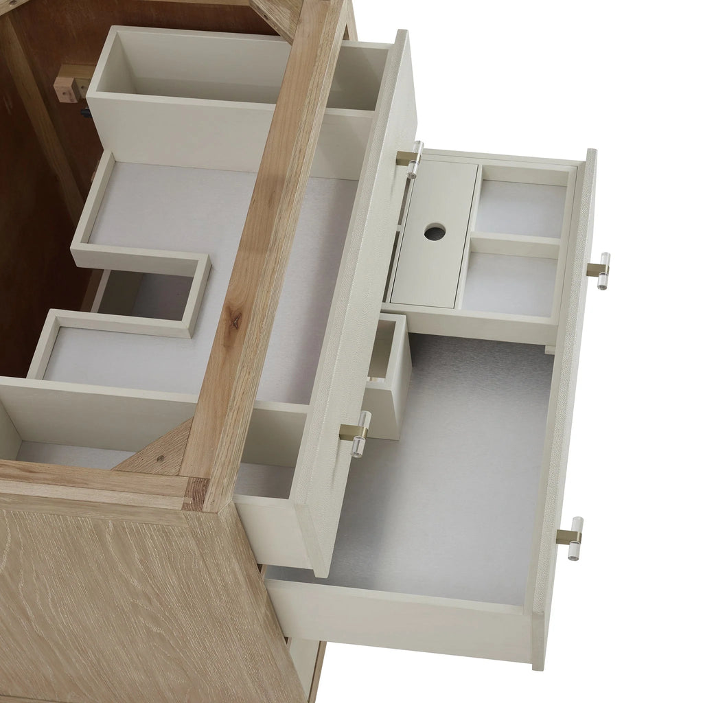 Celeste Single Vanity, Sunwashed Oak with Embossed Shagreen w/ 3 CM White Zeus Silestone Top