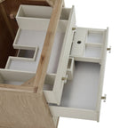 Celeste Single Vanity, Sunwashed Oak with Embossed Shagreen w/ 3 CM White Zeus Silestone Top