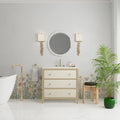 Celeste Single Vanity, Sunwashed Oak with Embossed Shagreen w/ 3 CM White Zeus Silestone Top