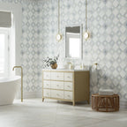 Celeste Single Vanity, Sunwashed Oak with Embossed Shagreen w/ 3 CM White Zeus Silestone Top