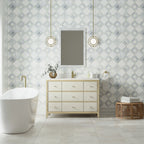 Celeste Single Vanity, Sunwashed Oak with Embossed Shagreen w/ 3 CM White Zeus Silestone Top