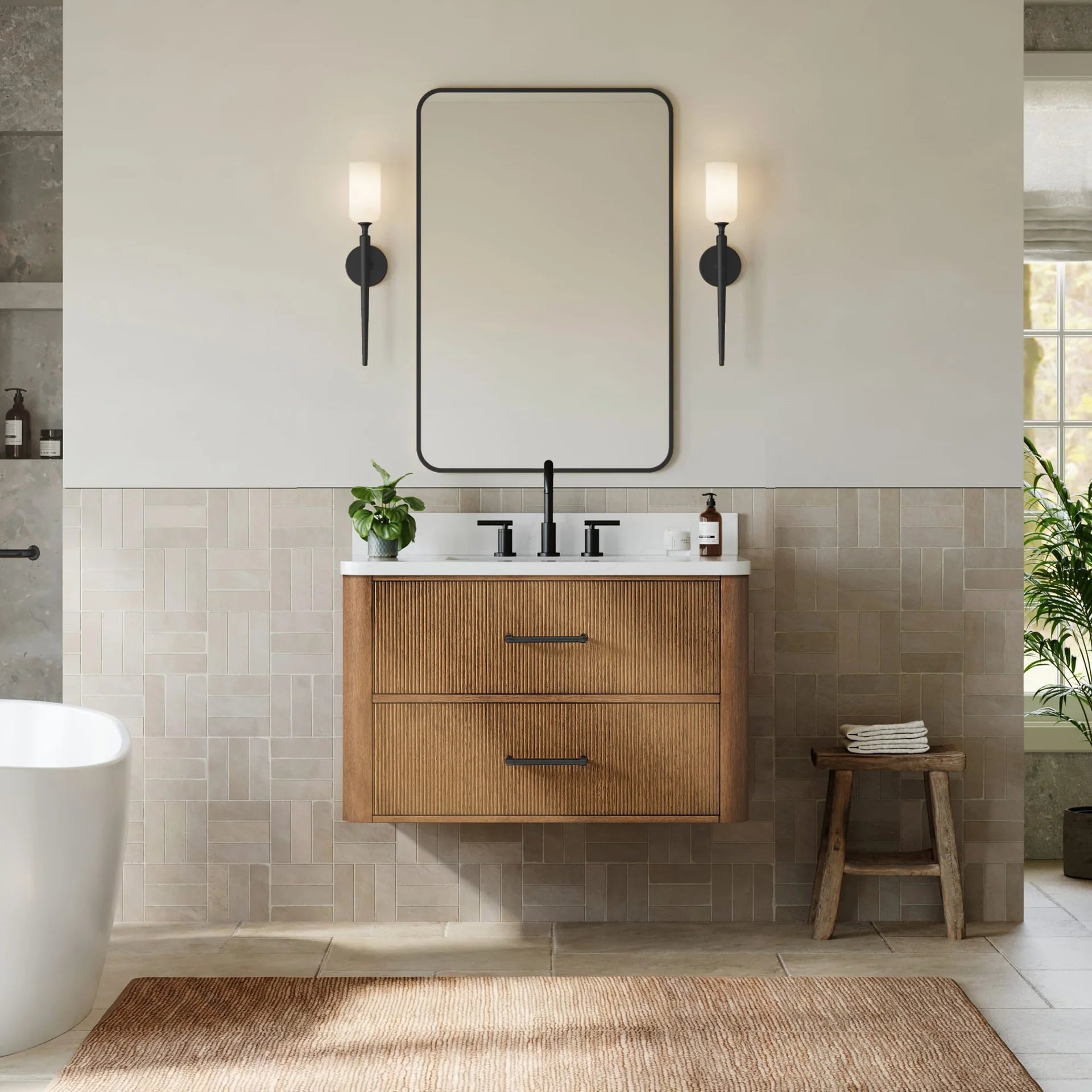 Francesca WM Wall Mounted Bathroom Vanity with Single hole Faucet