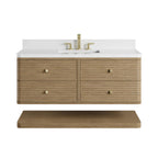 Allamari 48" Single Vanity, Dune Mist w/ 3 CM White Zeus Silestone Top