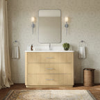 Francesca Bathroom Vanity with Countertop Single Sink Single hole Faucet Setup