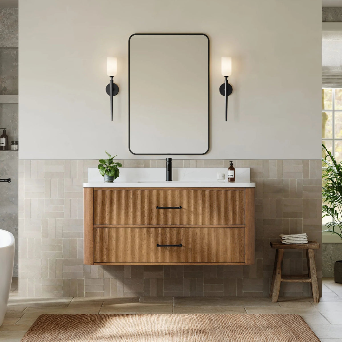 Francesca WM Wall Mounted Bathroom Vanity with Single hole Faucet