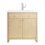 Gracyn Single Vanity, w/ 3 CM White Zeus Quartz Top
