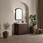 Gracyn Single Vanity, w/ 3 CM White Zeus Quartz Top