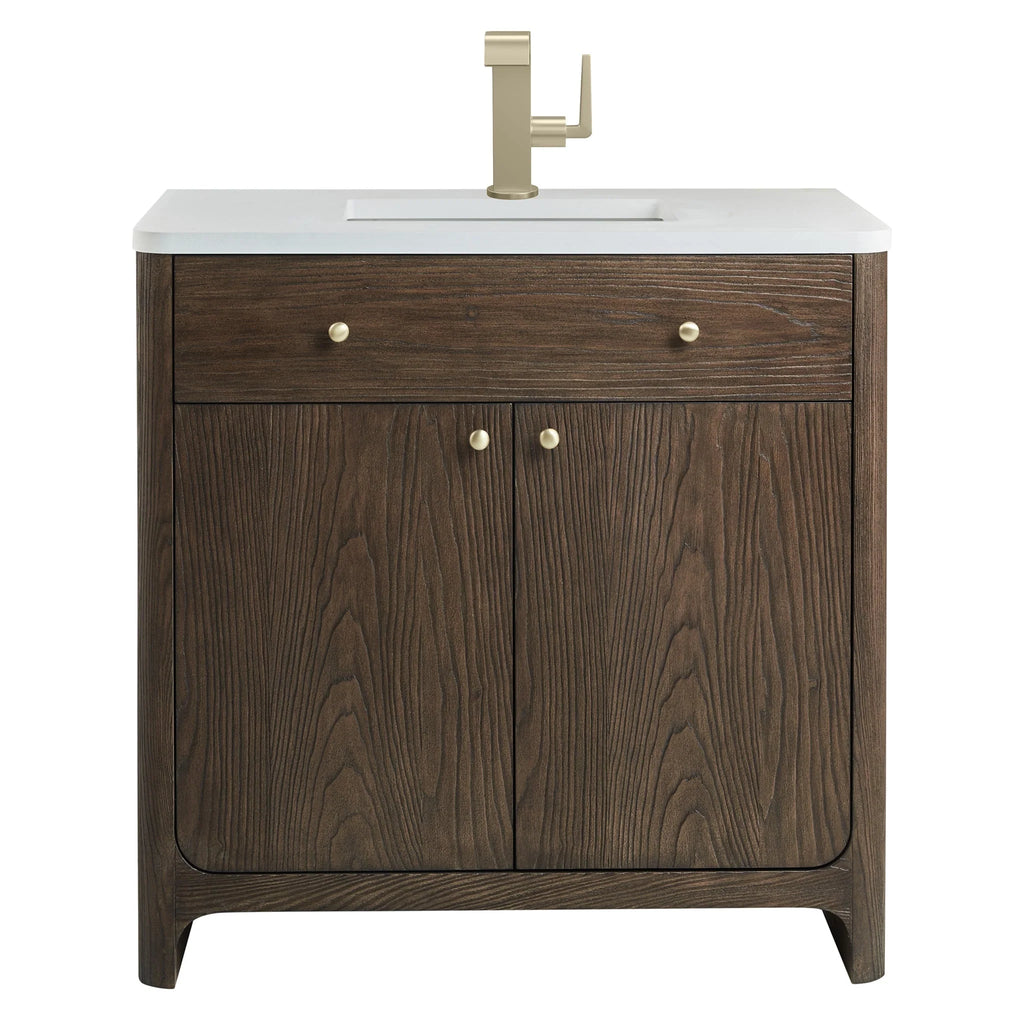 Gracyn Single Vanity, w/ 3 CM White Zeus Quartz Top