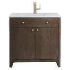 Gracyn Single Vanity, w/ 3 CM White Zeus Quartz Top