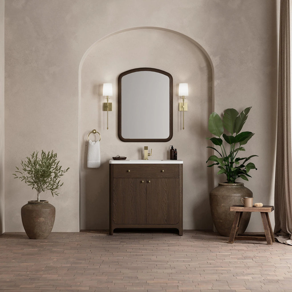 Gracyn Single Vanity, w/ 3 CM White Zeus Quartz Top