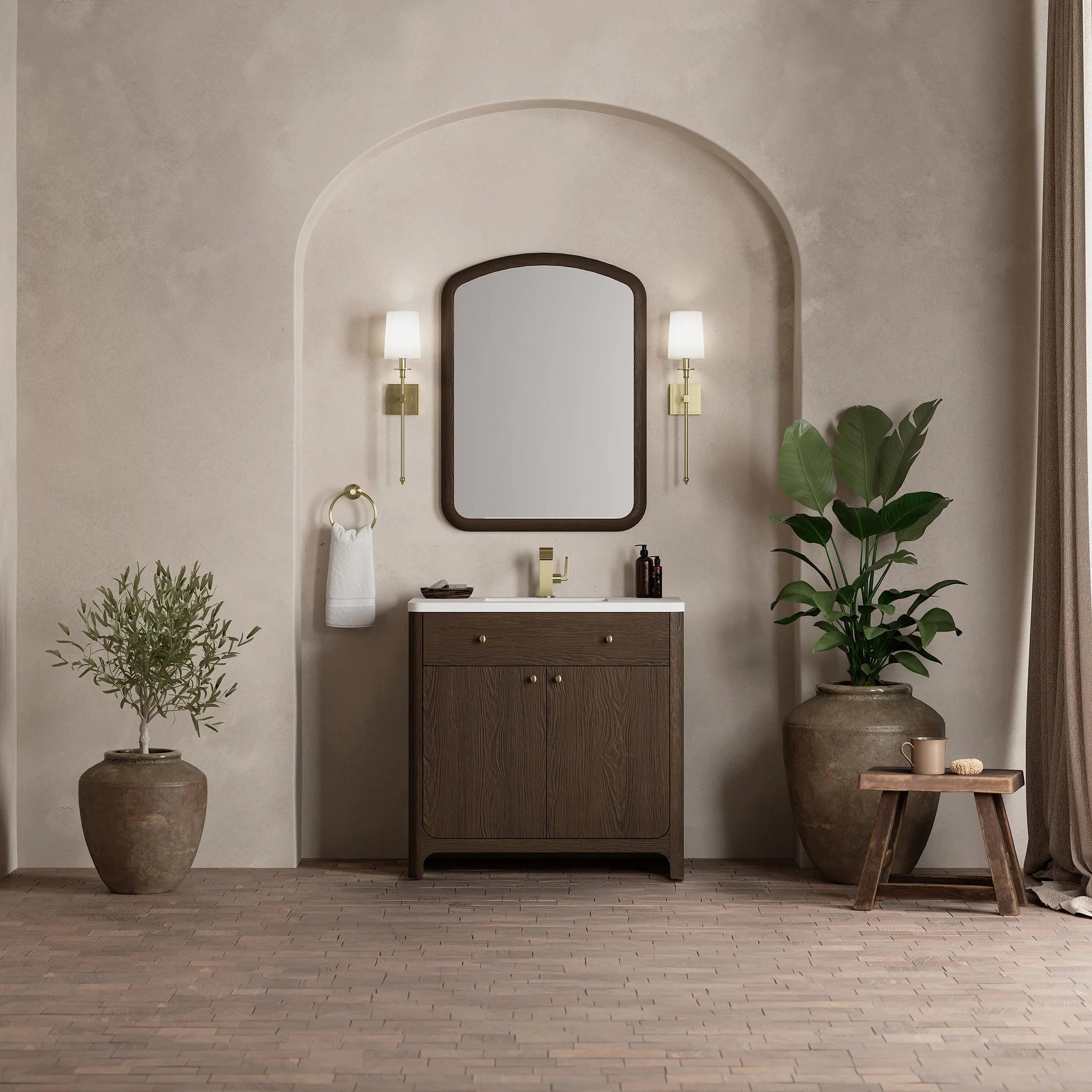 Gracyn Single Vanity, w/ 3 CM White Zeus Quartz Top