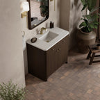 Gracyn Single Vanity, w/ 3 CM White Zeus Quartz Top