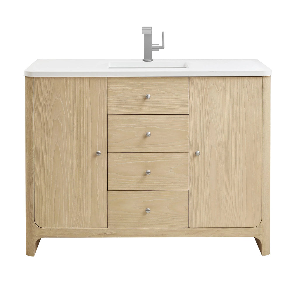 Gracyn Single Vanity, w/ 3 CM White Zeus Quartz Top