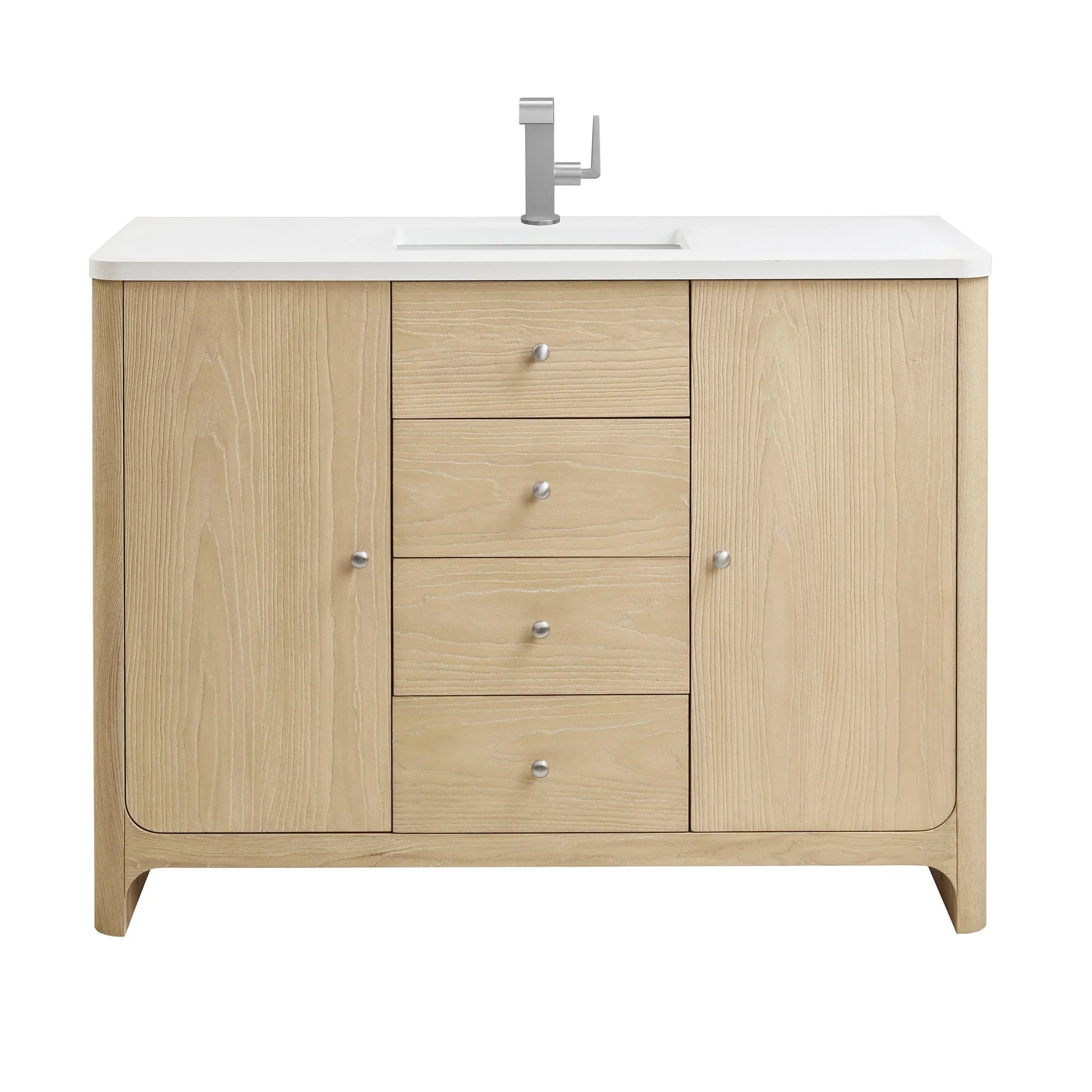 Gracyn Single Vanity, w/ 3 CM White Zeus Quartz Top