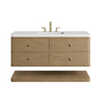 Allamari 48" Single Vanity, Dune Mist w/ 3 CM White Zeus Silestone Top