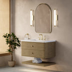 Allamari 36" Single Vanity, Dune Mist w/ Single Hole 3 CM White Zeus Silestone Top