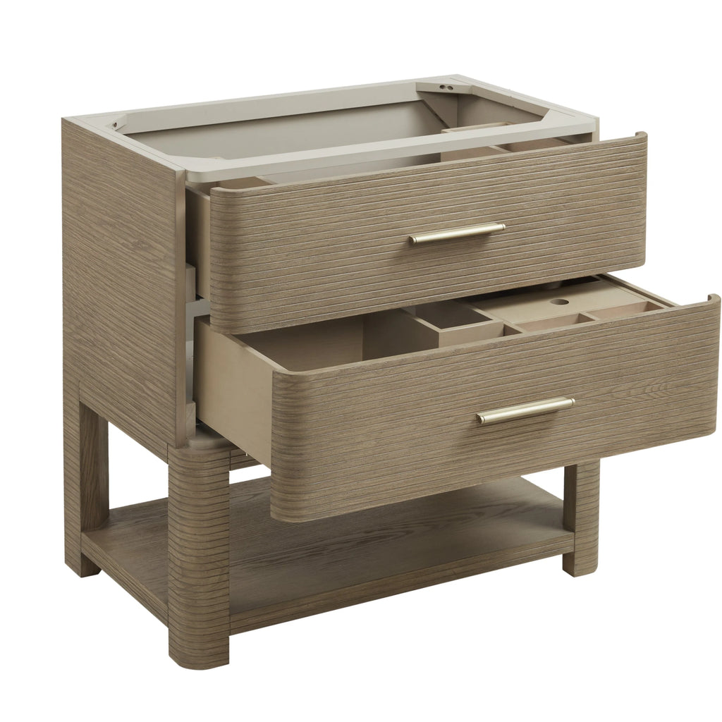 Lucian Single Vanity, 3 CM White Zeus Silestone Widespread Top