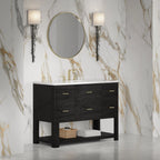 Lucian Single Vanity, 3 CM White Zeus Silestone Widespread Top