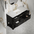 Lucian Single Vanity, 3 CM White Zeus Silestone Widespread Top
