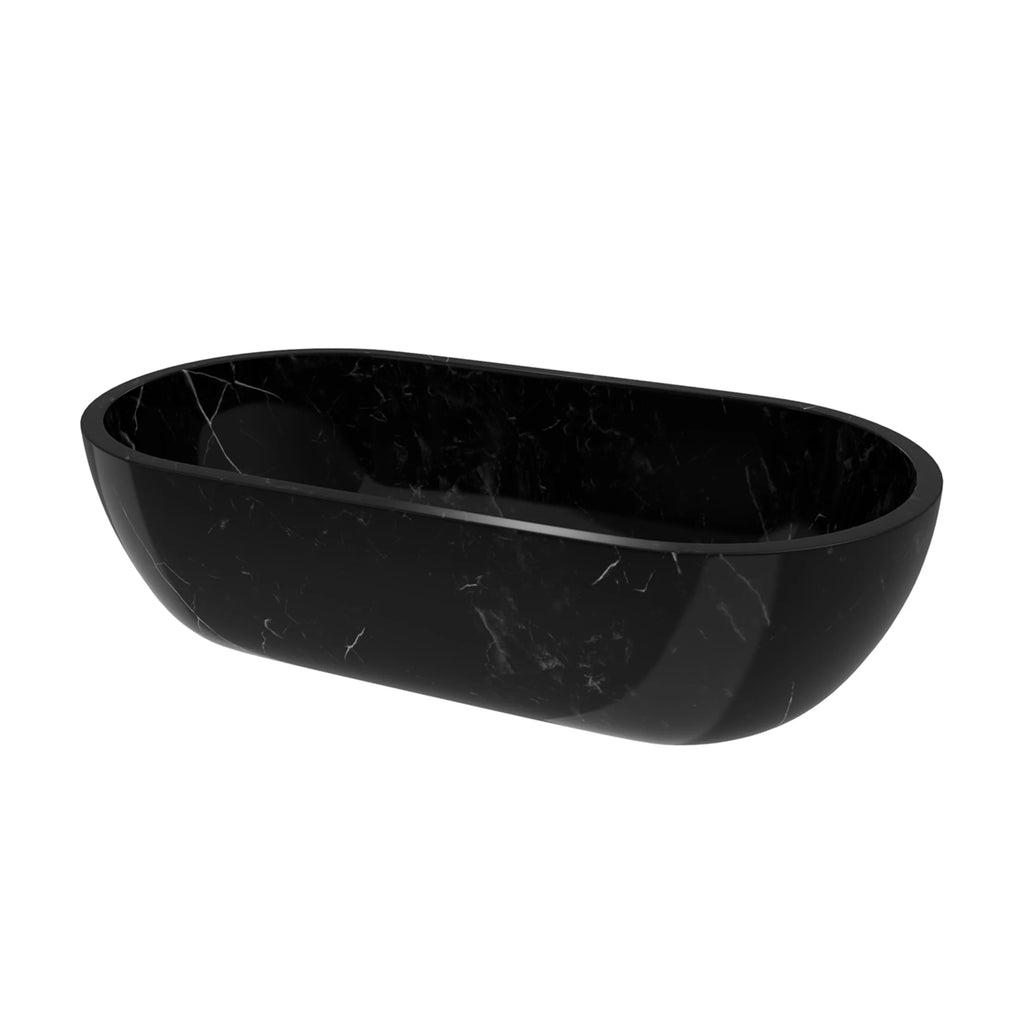 Monte Carlo 75 Inch Double Ended Marble Stone Tub