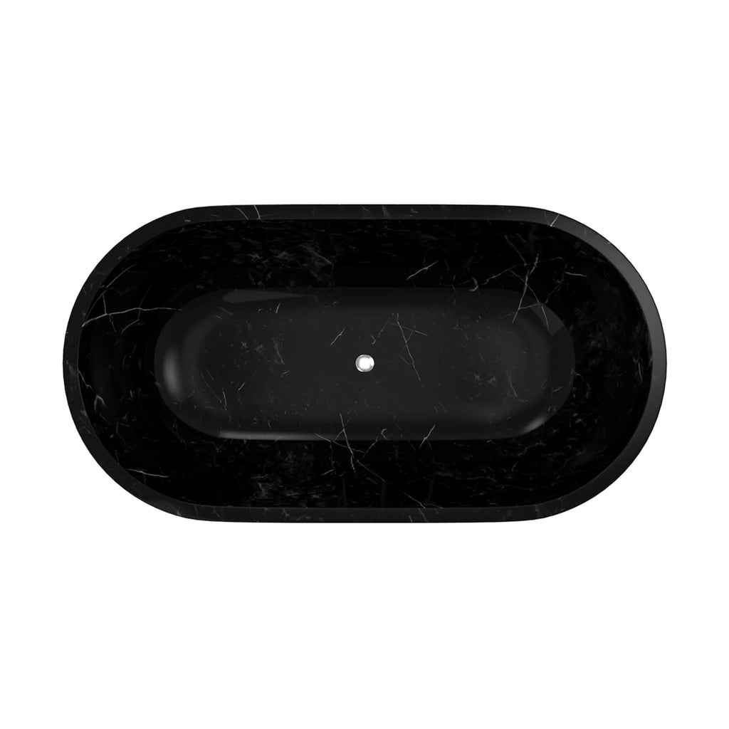 Monte Carlo 75 Inch Double Ended Marble Stone Tub