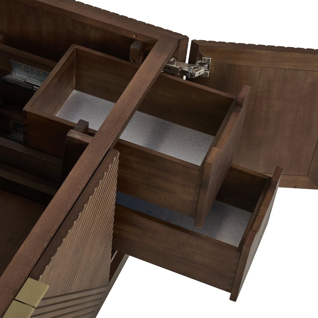 Marcello Single Vanity, Chestnut w/ 3 CM White Zeus Top