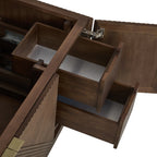 Marcello Single Vanity, Chestnut w/ 3 CM White Zeus Top