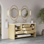Marigot 72" Double Vanity in Sunwashed Oak