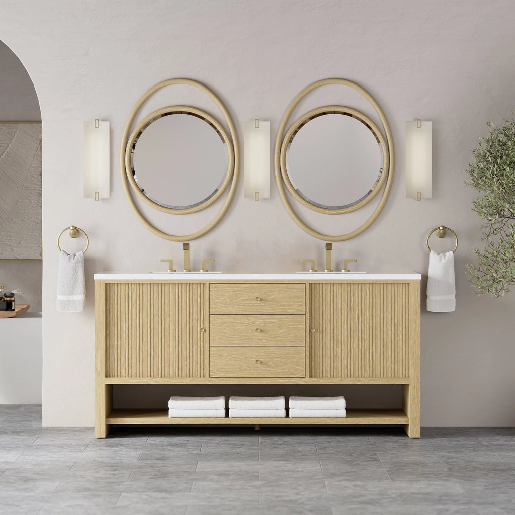 Marigot 72" Double Vanity in Sunwashed Oak