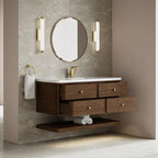 Allamari 48" Single Vanity, Sable w/ Single Hole 3 CM White Zeus Silestone Top