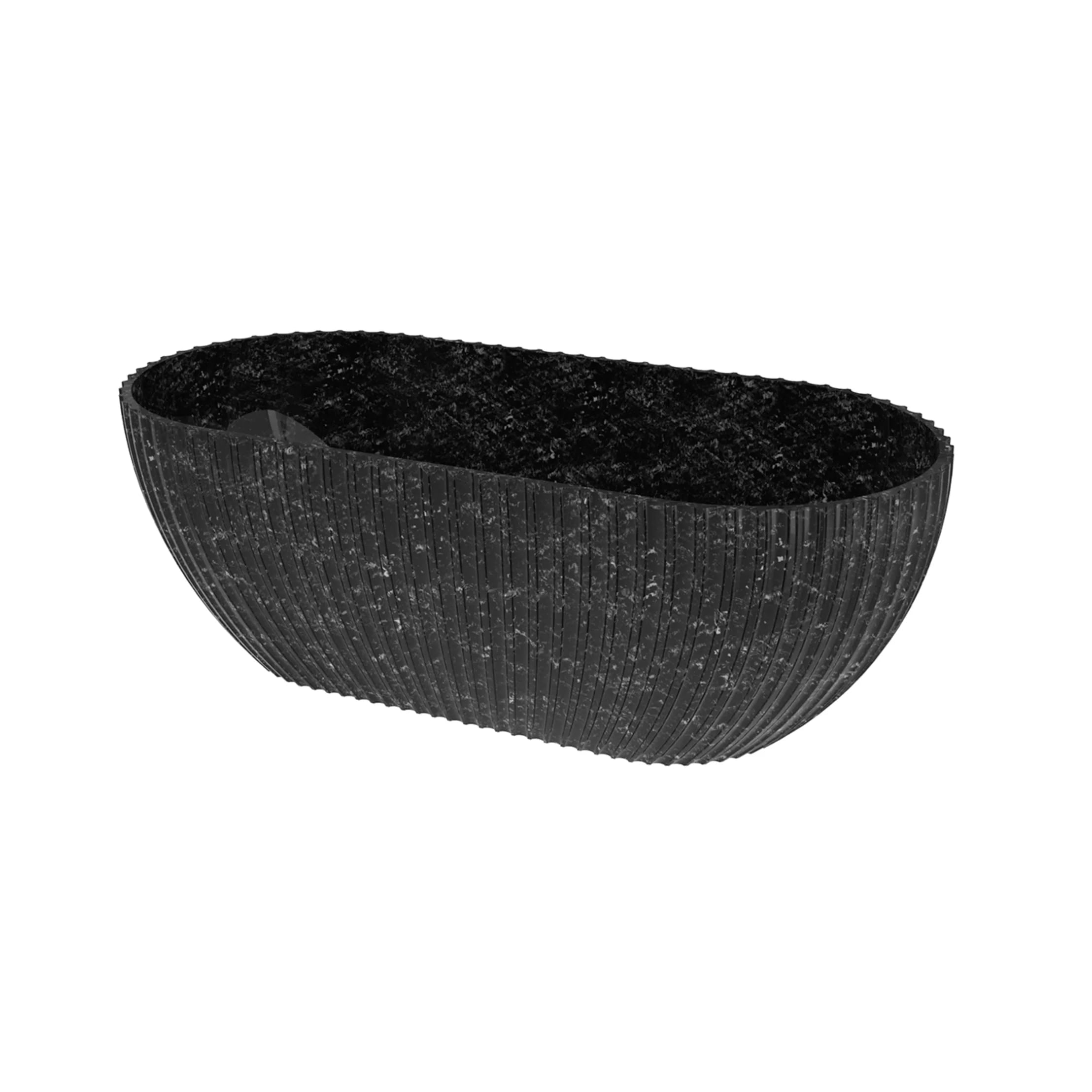 Ansel 67-Inch Carbon Fiber Freestanding Soaking Bathtub