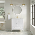 Myrrin Single Vanity,  w/ 3 CM White Zeus Silestone Top