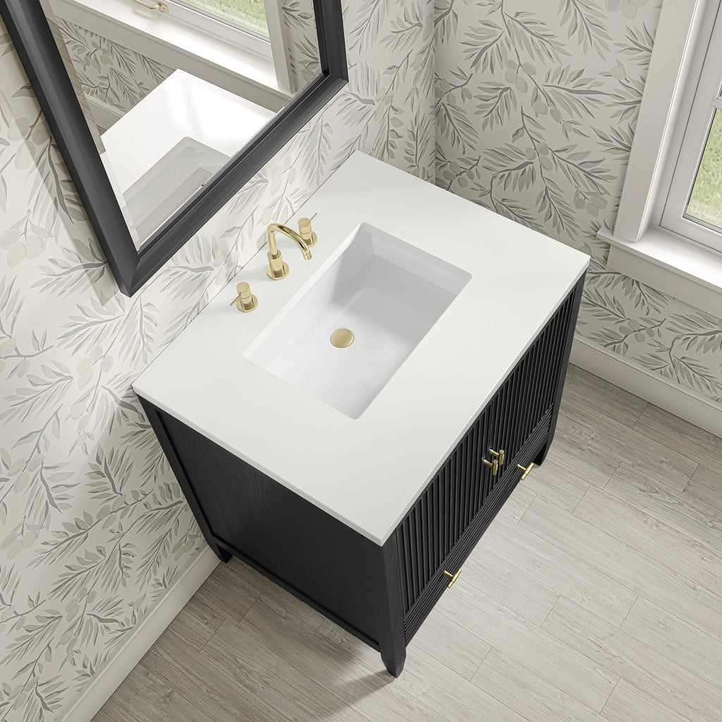 Myrrin Single Vanity,  w/ 3 CM White Zeus Silestone Top