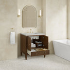Myrrin Single Vanity,  w/ 3 CM White Zeus Silestone Top