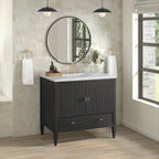 Myrrin Single Vanity,  w/ 3 CM White Zeus Silestone Top