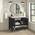 Myrrin Single Vanity,  w/ 3 CM White Zeus Silestone Top