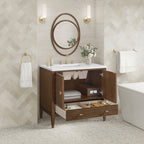 Myrrin Single Vanity,  w/ 3 CM White Zeus Silestone Top