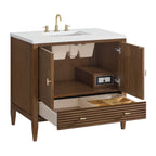 Myrrin Single Vanity,  w/ 3 CM White Zeus Silestone Top