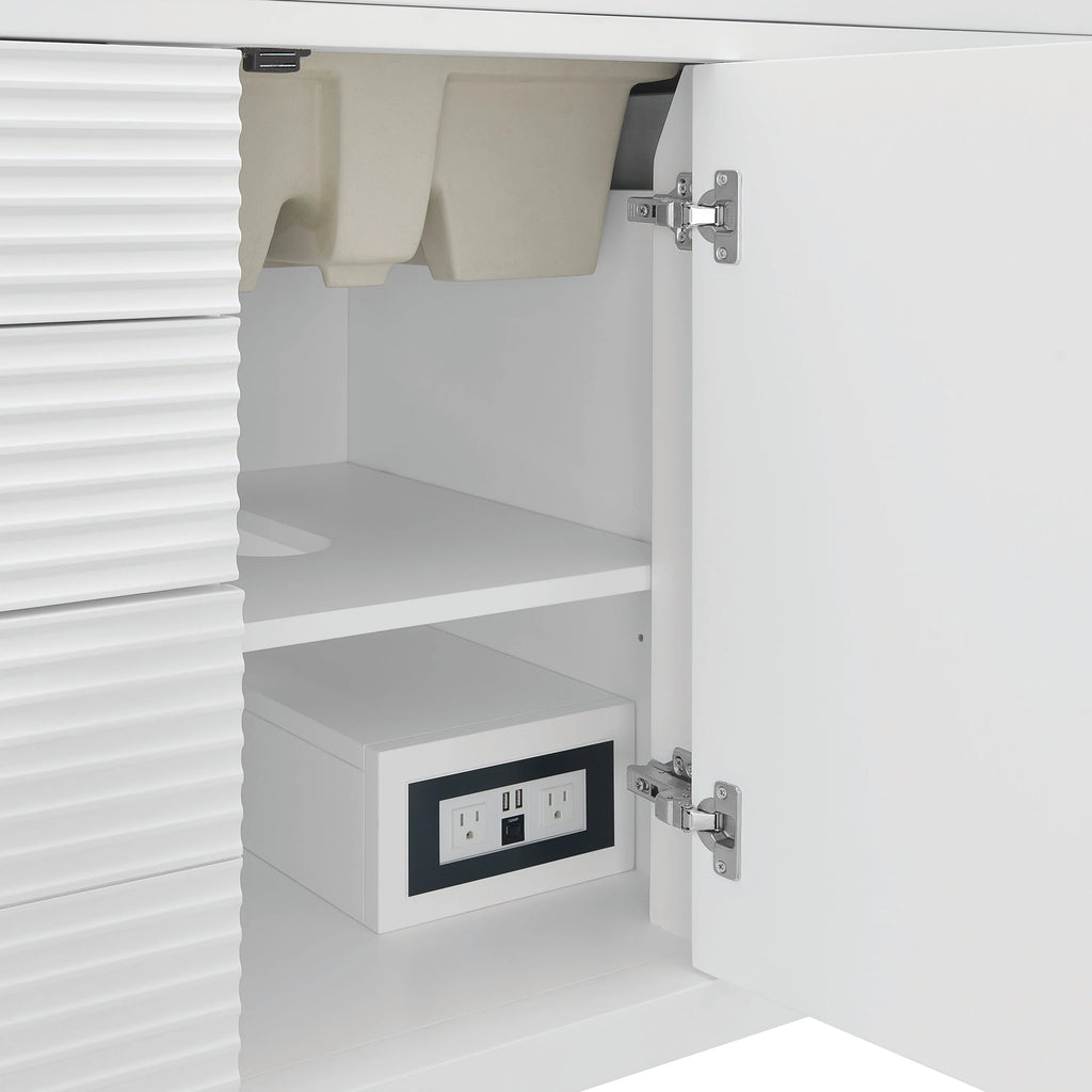 Myrrin Single Vanity,  w/ 3 CM White Zeus Silestone Top