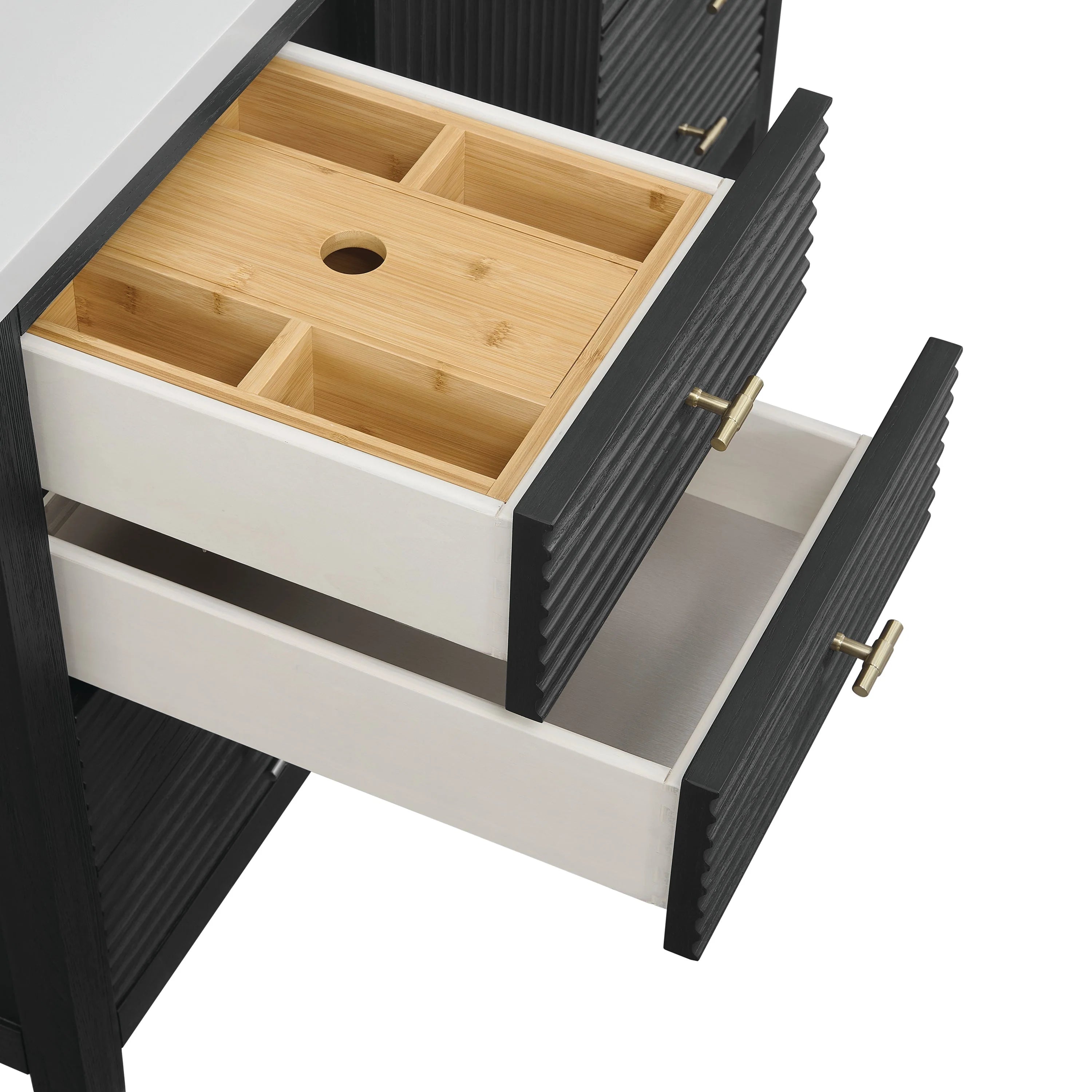 Myrrin Single Vanity,  w/ 3 CM White Zeus Silestone Top