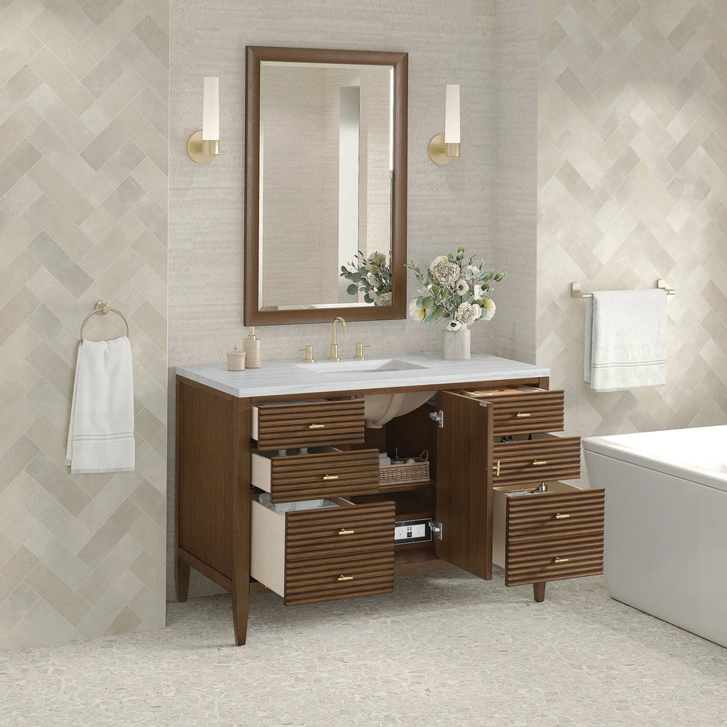 Myrrin Single Vanity,  w/ 3 CM White Zeus Silestone Top