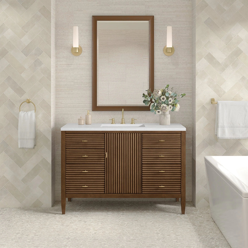Myrrin Single Vanity,  w/ 3 CM White Zeus Silestone Top