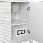 Myrrin Double Vanity, Bright White w/ 3 CM White Zeus Silestone Top