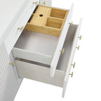 Myrrin Double Vanity, Bright White w/ 3 CM White Zeus Silestone Top