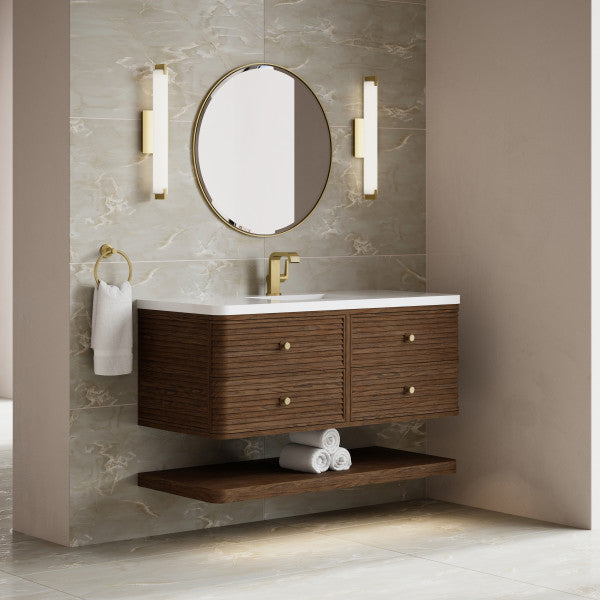 Allamari 48" Single Vanity, Sable w/ Single Hole 3 CM White Zeus Silestone Top