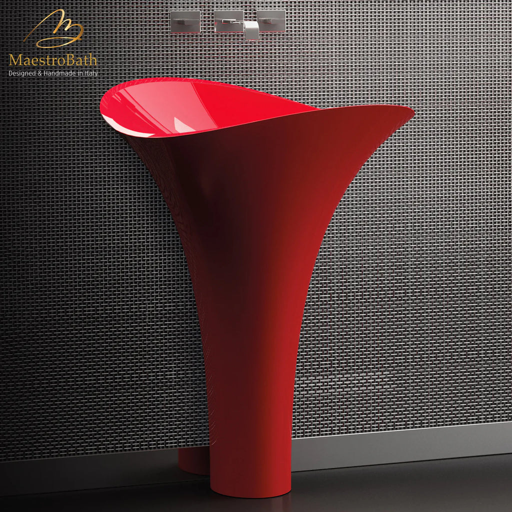 Calla Lily Pedestal Sink