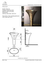 Calla Lily Pedestal Sink