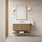 Allamari 48" Single Vanity, Dune Mist w/ 3 CM White Zeus Silestone Top